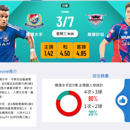 橫濱水手對鳥栖砂岩比賽預測：橫濱水手有望主場稱雄