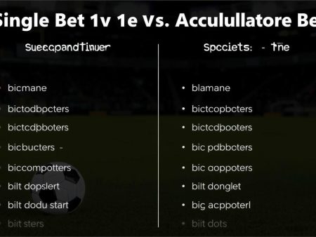 投注種類比較:單場投注和串關投注的優劣